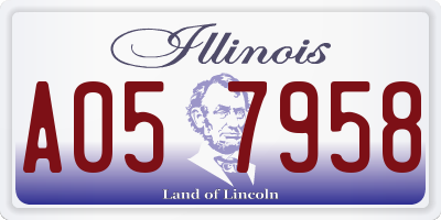 IL license plate A057958