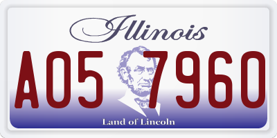 IL license plate A057960
