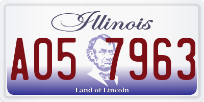 IL license plate A057963