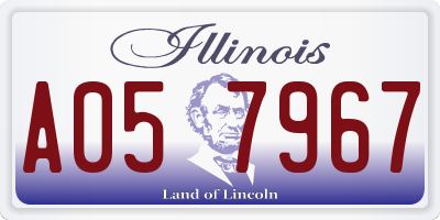 IL license plate A057967