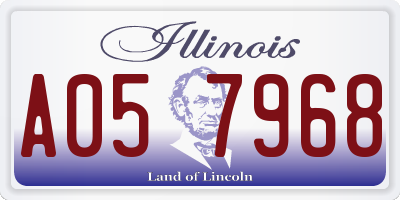 IL license plate A057968