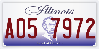 IL license plate A057972
