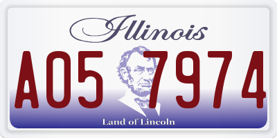 IL license plate A057974