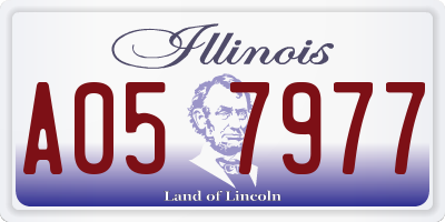 IL license plate A057977