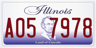 IL license plate A057978