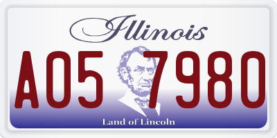 IL license plate A057980