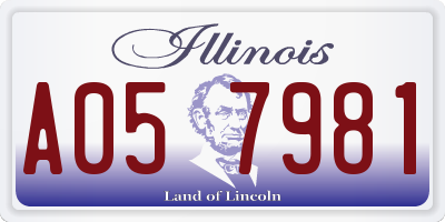 IL license plate A057981