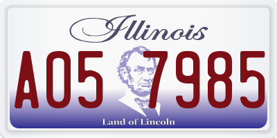 IL license plate A057985