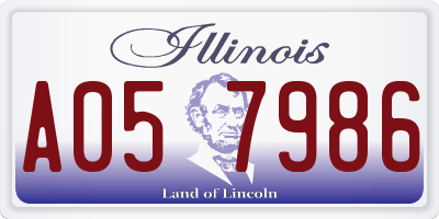 IL license plate A057986