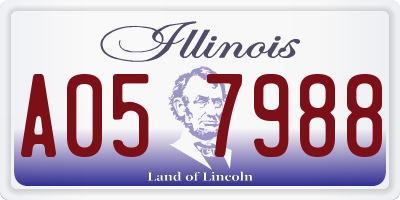 IL license plate A057988