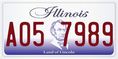 IL license plate A057989