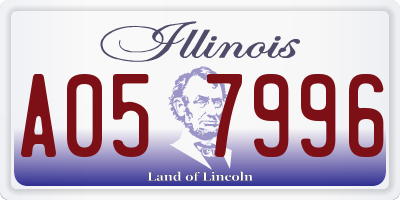 IL license plate A057996
