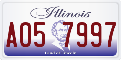 IL license plate A057997