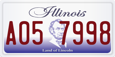 IL license plate A057998