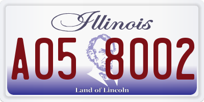 IL license plate A058002