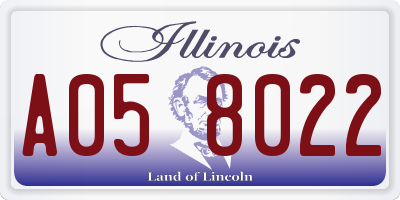 IL license plate A058022