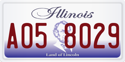 IL license plate A058029