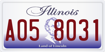 IL license plate A058031