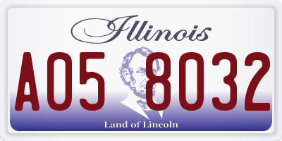 IL license plate A058032