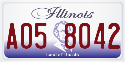 IL license plate A058042