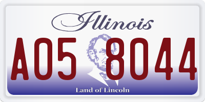 IL license plate A058044
