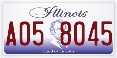 IL license plate A058045