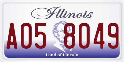 IL license plate A058049