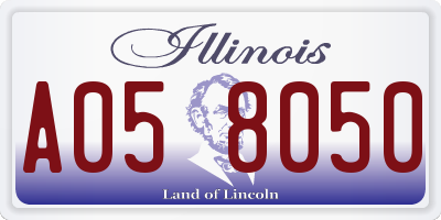 IL license plate A058050