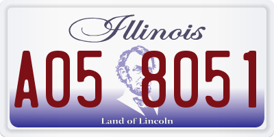 IL license plate A058051