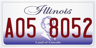 IL license plate A058052