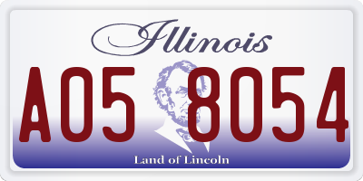 IL license plate A058054