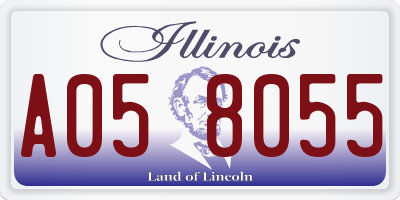 IL license plate A058055
