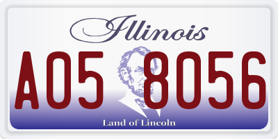 IL license plate A058056