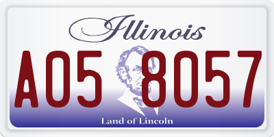 IL license plate A058057