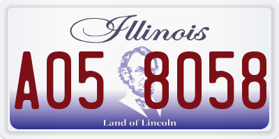 IL license plate A058058