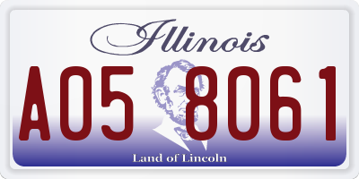 IL license plate A058061
