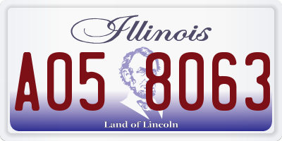 IL license plate A058063