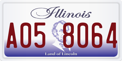 IL license plate A058064