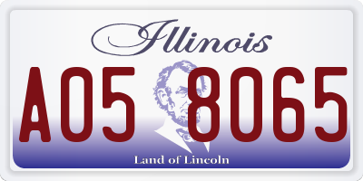 IL license plate A058065