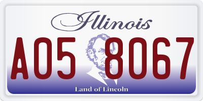 IL license plate A058067