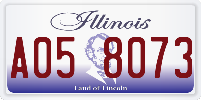 IL license plate A058073