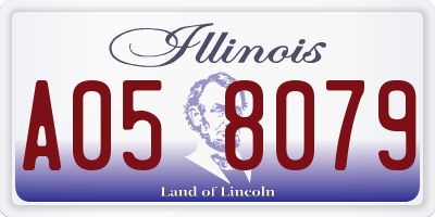 IL license plate A058079