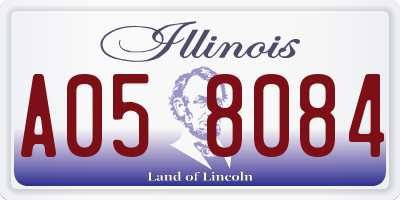 IL license plate A058084