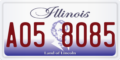 IL license plate A058085