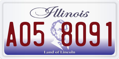 IL license plate A058091