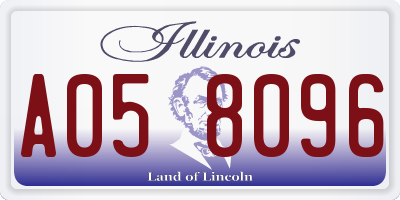 IL license plate A058096