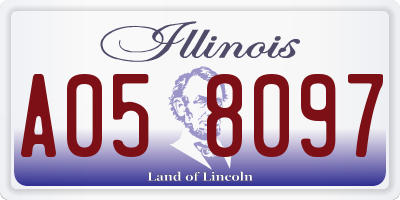 IL license plate A058097