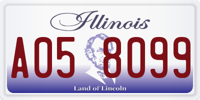 IL license plate A058099