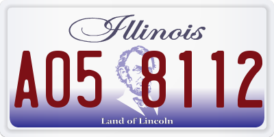 IL license plate A058112