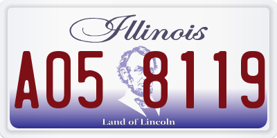 IL license plate A058119